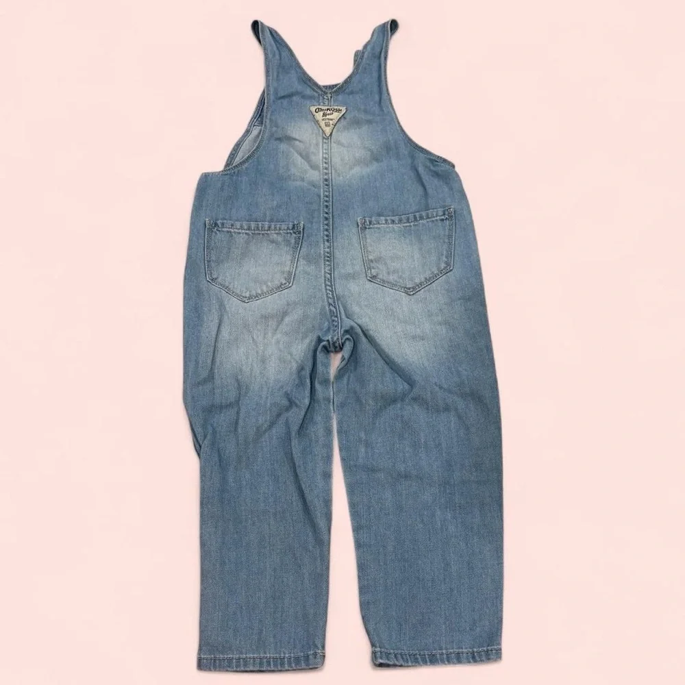 Oshkosh Floral Denim Patch Overalls